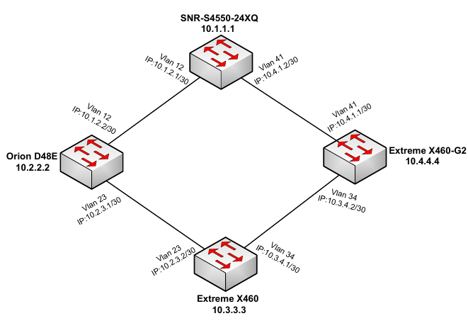 Коммутатор SNR-S4550-24XQ: MPLS