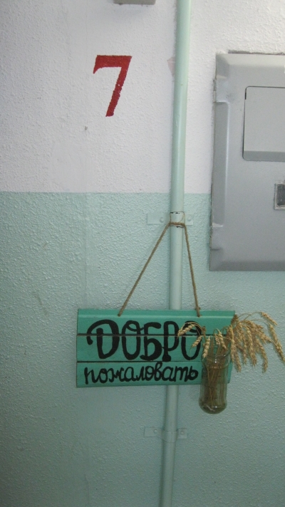 Картины и цветы в подъездах