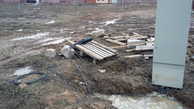 Монтаж грунтовых муфт в коттеджном поселке (Дополнено)
