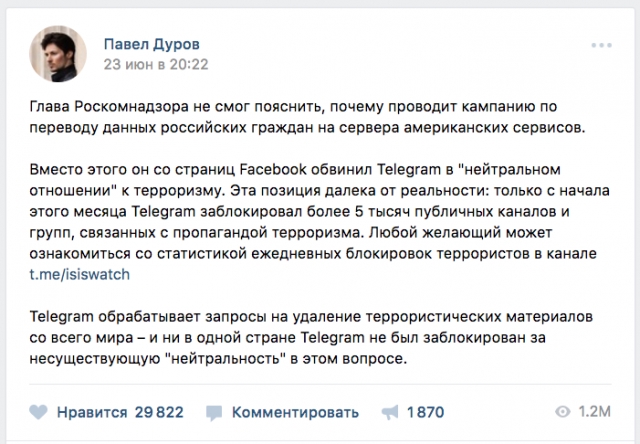 Регистрация Телеграма