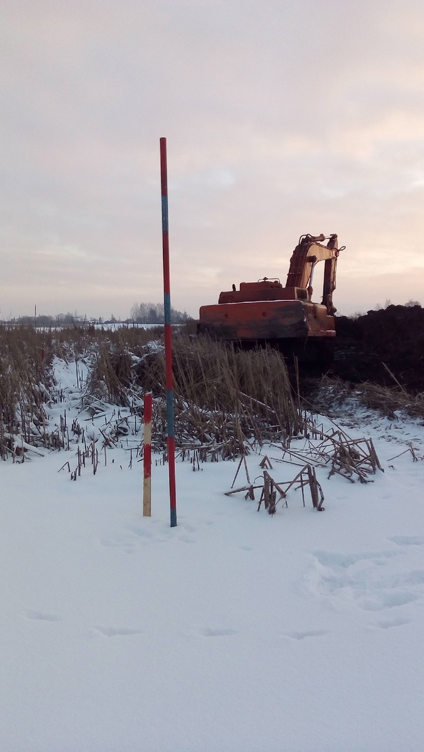 Очистка водоема и трассировка оптической кабельной линии