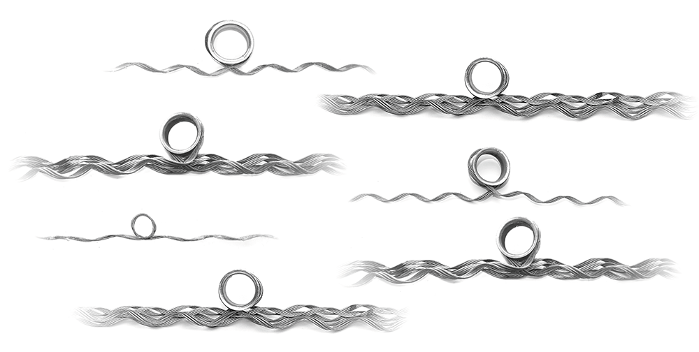 Спиральные зажимы, поддерживающие, крепление кабеля