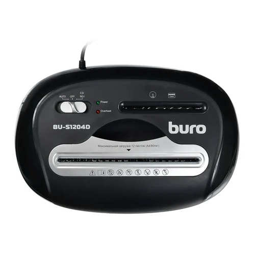 Шредер Buro Office BU-S1204D (секр.P-4) фрагменты 12лист. 21лтр. пл.карты CD