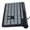 Клавиатура Оклик 480M черный/серый USB slim Multimedia (1067199)