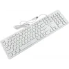 Клавиатура Оклик 420MRL белый USB slim Multimedia LED