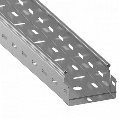 Лоток перфорированный 150х65 L=2м S=1.2мм оцинк. ASD-electric