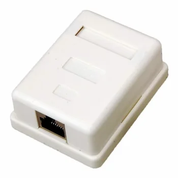 Розетка компьютерная внешняя. 1-порт RJ-45 (8P8C). FTP экраниров. категория 5e