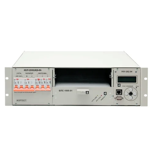 Преобразователь ИБЭП-220/48В-60А-2/2(1500)-3U-Р LAN