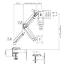 Кронштейн для мониторов Ultramounts UM708 серебристый 17"-32" макс.9кг крепление к столешнице поворо