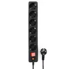 Сетевой фильтр Гарнизон ECL-6-B-1.8, 6р, 10А, 1.8м, ур.защиты 4, черный, пакет