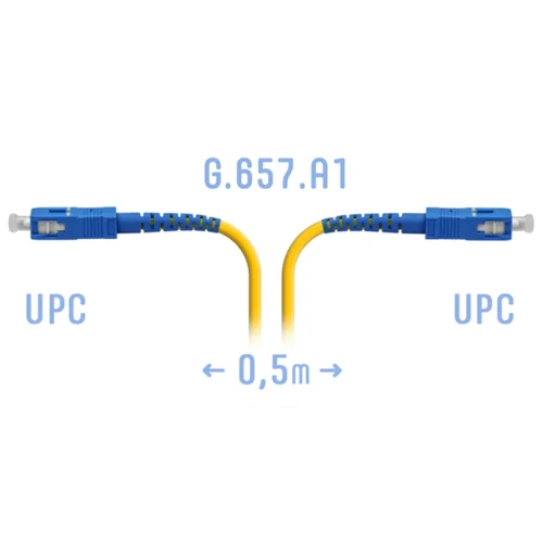 Патчкорд оптический B-Optix SC/UPC SM G.657.A1 0,5 метра