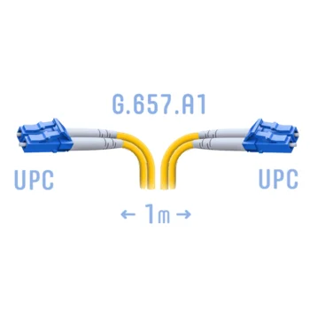 Патчкорд оптический B-Optix LC/UPC SM G.657.A1 Duplex  1 метр