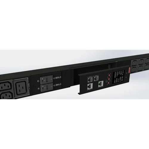 Блок розеток интеллектуальный iPDU-6031: ZeroUnit, 400V, 32А, in IEC60309 P+N+E, out (6) C19; (36) C13 без фиксации