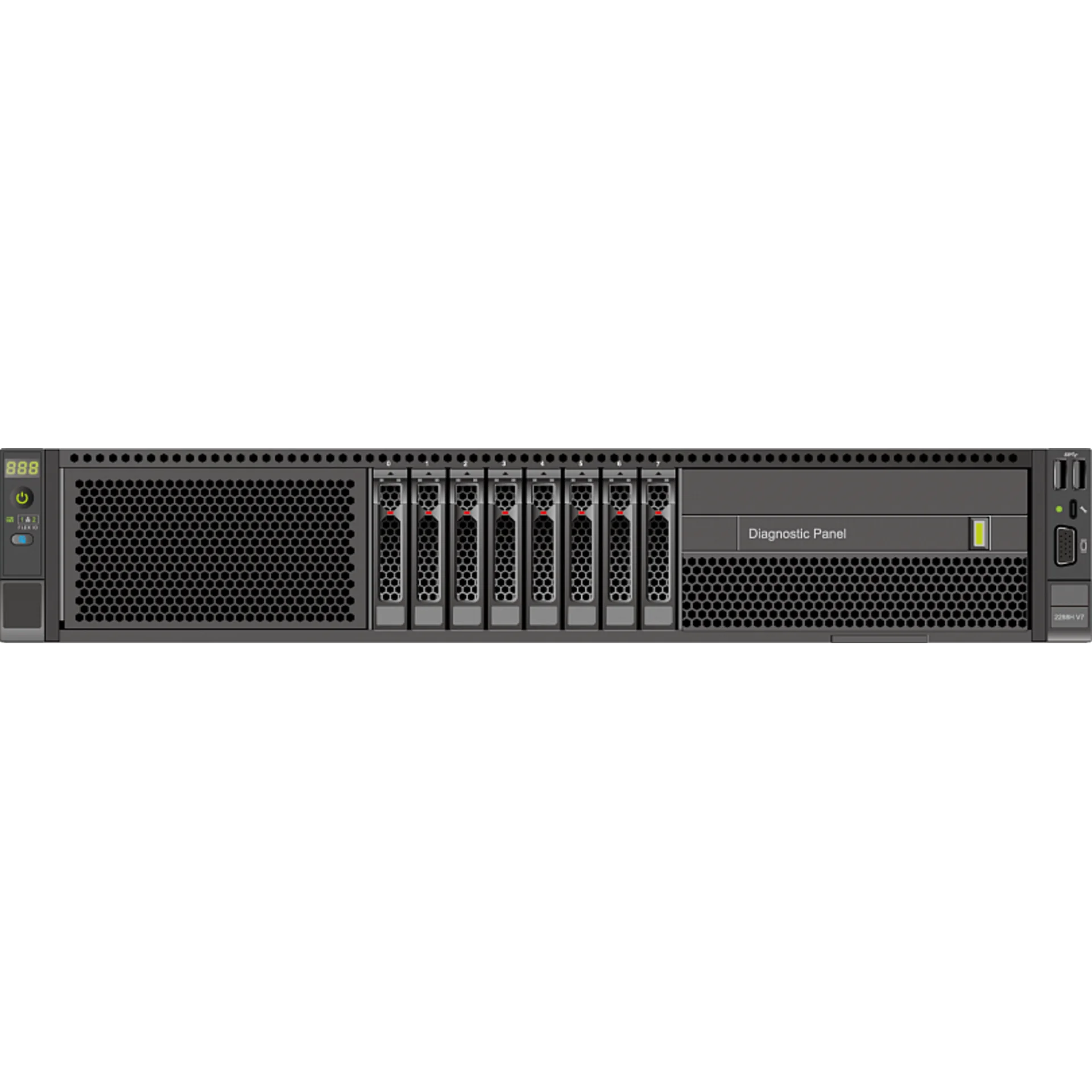 Серверная платформа xFusion 2288H V7, 2U, Scalable Gen4/5, 32xDDR5, 8xSFF SAS/SATA/NVMe, резервируемый БП