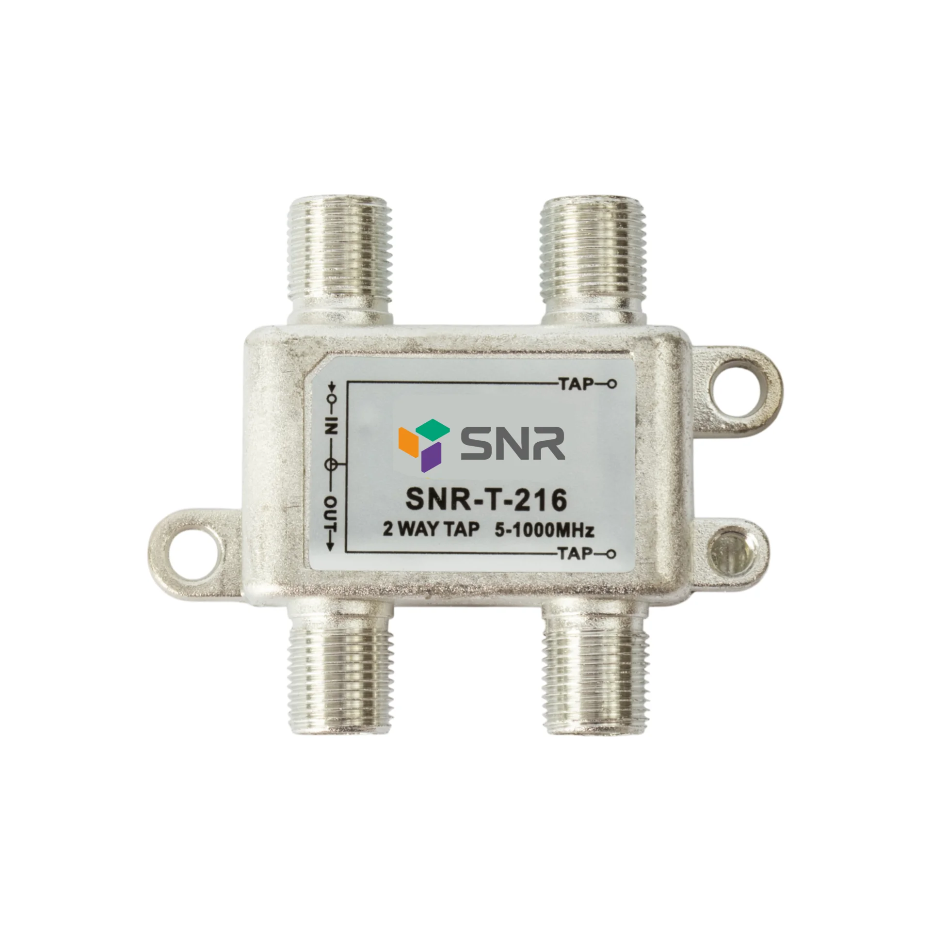 Ответвитель абонентский SNR-T-216 на 2 отвода, вносимое затухание IN-TAP 16dB.
