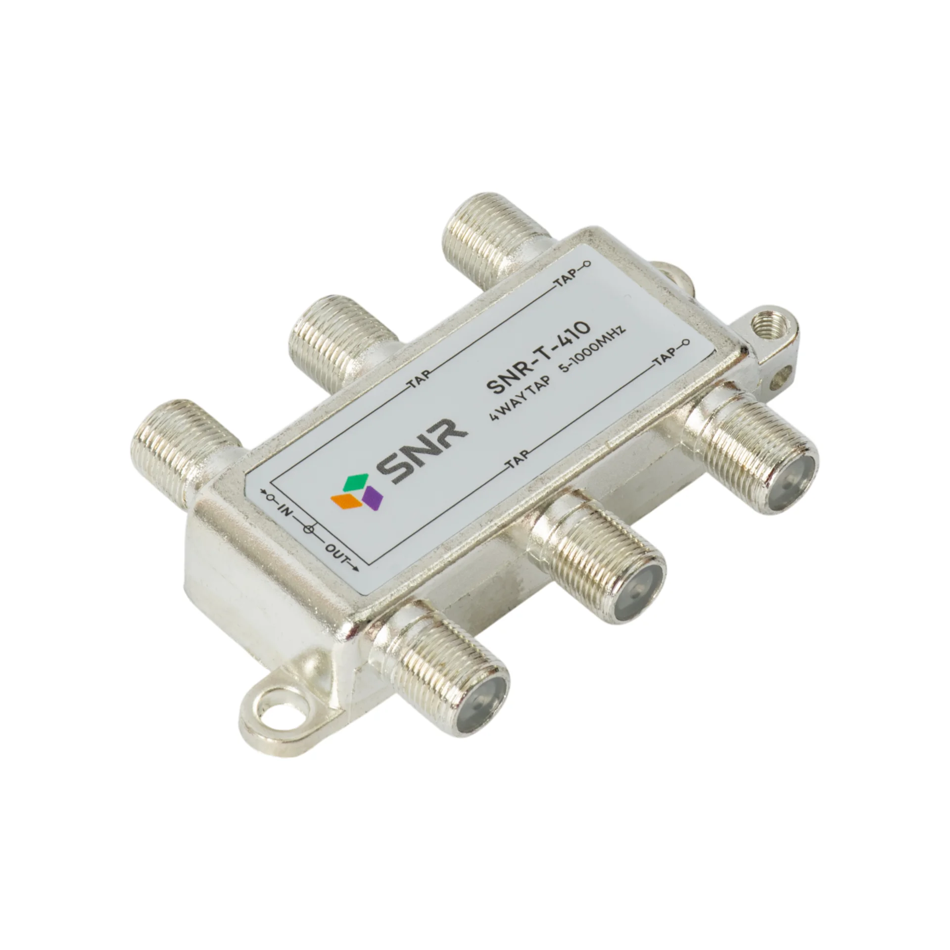 Ответвитель абонентский SNR-T-410, на 4 отвода, вносимое затухание IN-TAP 10dB.