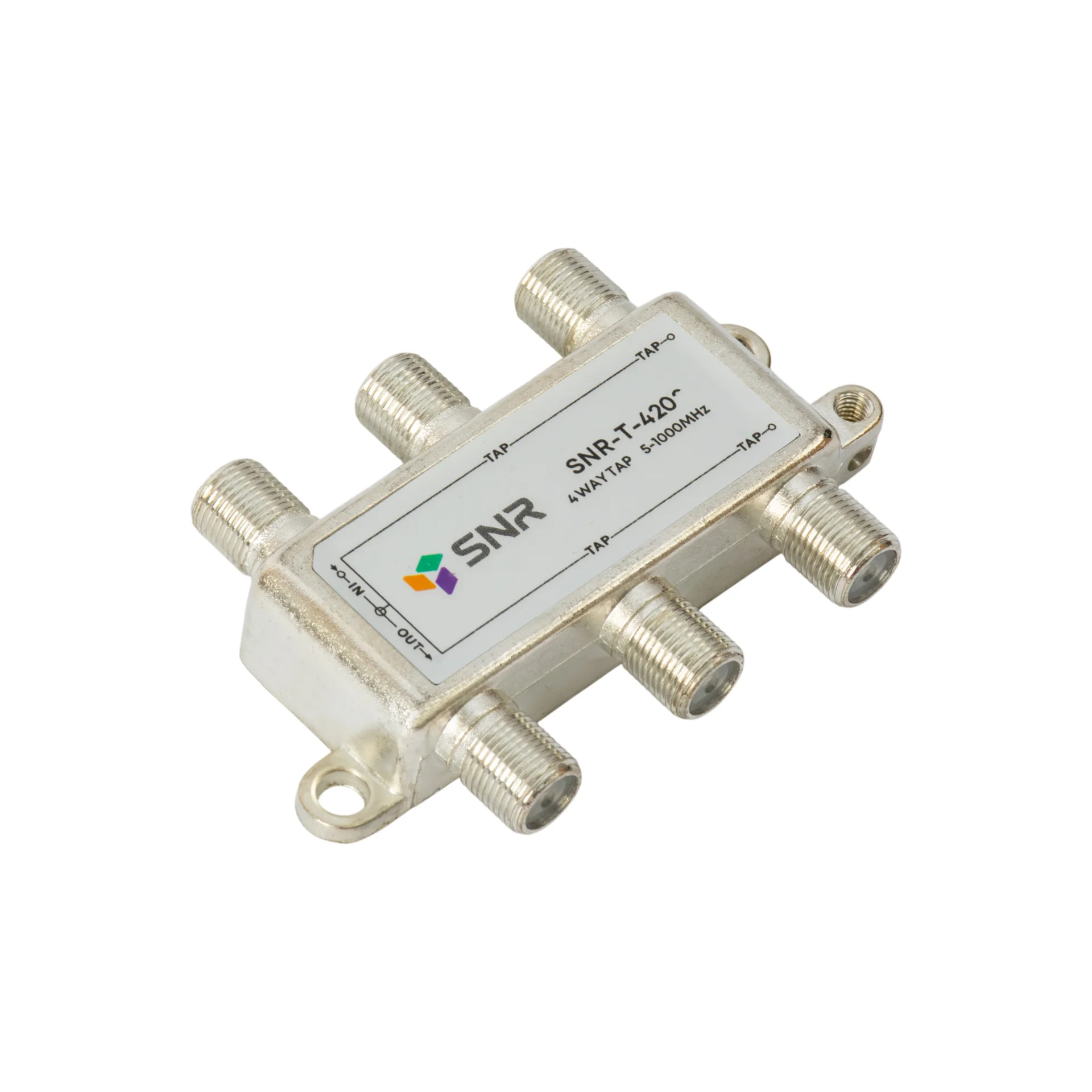 Ответвитель абонентский SNR-T-420, на 4 отвода, вносимое затухание IN-TAP 20dB.