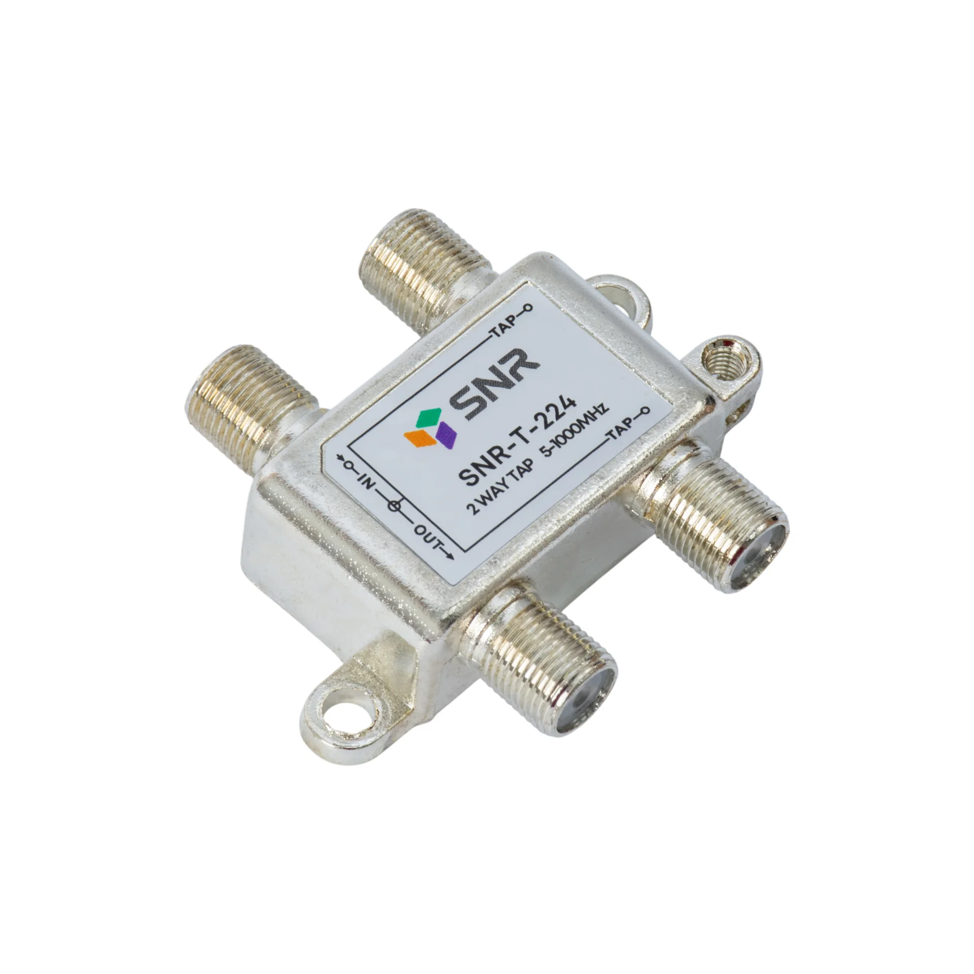 Ответвитель абонентский SNR-T-224, на 2 отвода, вносимое затухание IN-TAP 24dB.