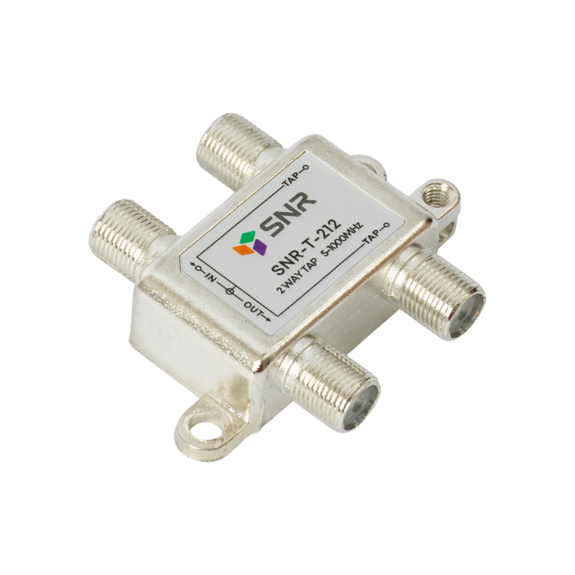 Ответвитель абонентский SNR-T-212 на 2 отвода, вносимое затухание IN-TAP 12dB.