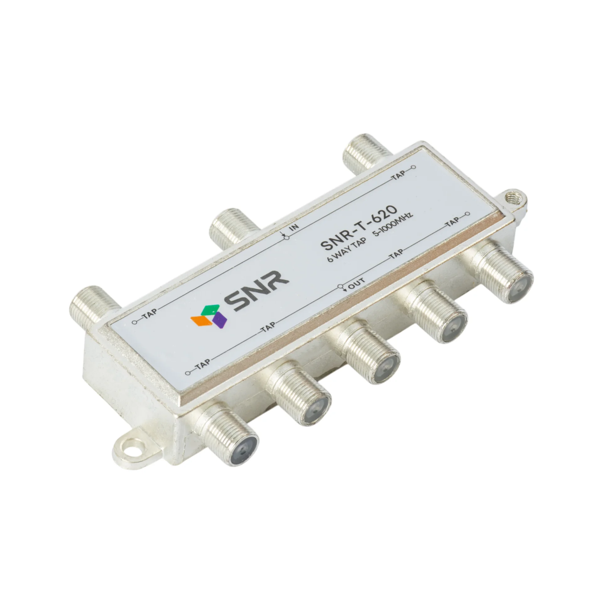 Ответвитель абонентский SNR-T-620, на 6 отводов, вносимое затухание IN-TAP 20dB.