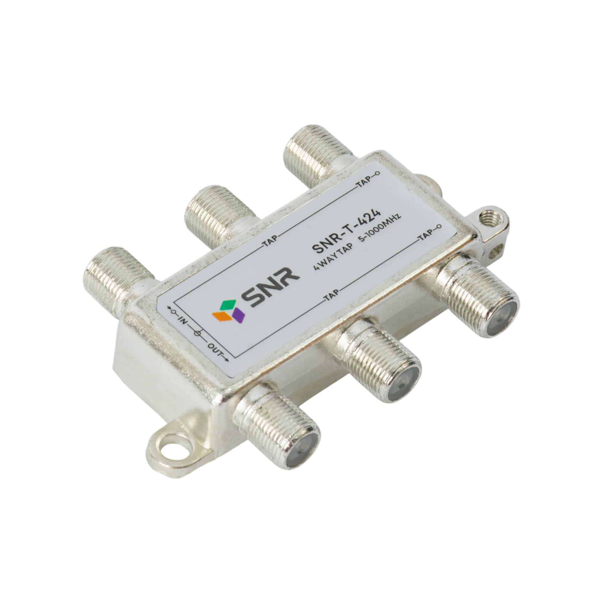 Ответвитель абонентский SNR-T-424, на 4 отвода, вносимое затухание IN-TAP 24dB.