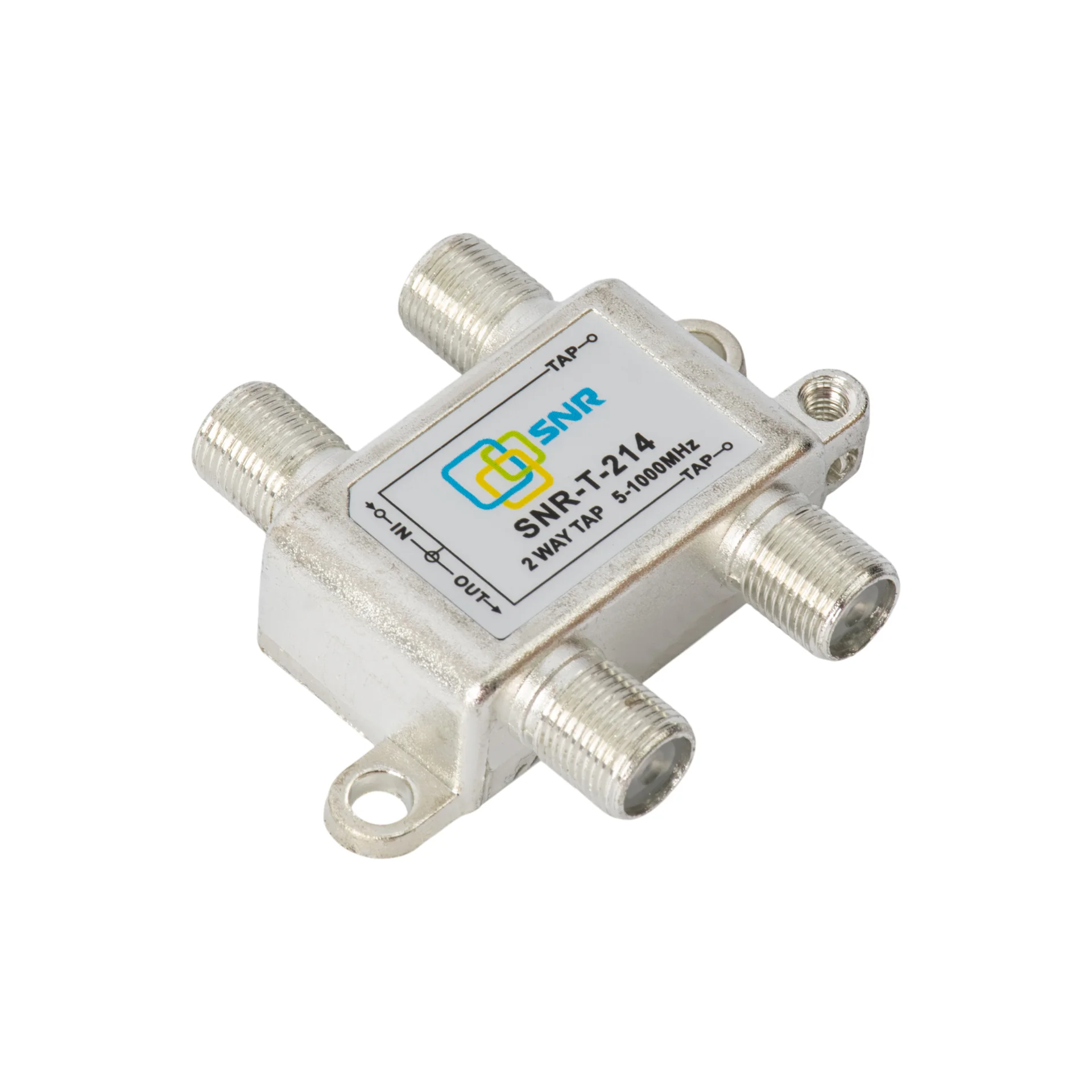 Ответвитель абонентский SNR-T-214 на 2 отвода, вносимое затухание IN-TAP 14dB.