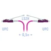 Патчкорд оптический LC/UPC-LC/UPC MM (OM4) Duplex (HD) 0,5 метрa, 2мм