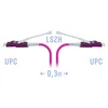 Патчкорд оптический LC/UPC-LC/UPC MM (OM4) Duplex (HD) 0,3 метрa, 2мм