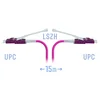 Патчкорд оптический LC/UPC-LC/UPC MM (OM4) Duplex (HD) 15 метров, 2мм