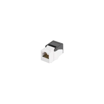 Модуль-вставка NIKOMAX типа Keystone, Кат.5е (Класс D), 100МГц, RJ45/8P8C, самозажимной, T568A/B, неэкранированный, белый - гарантия: 5 лет расширенна