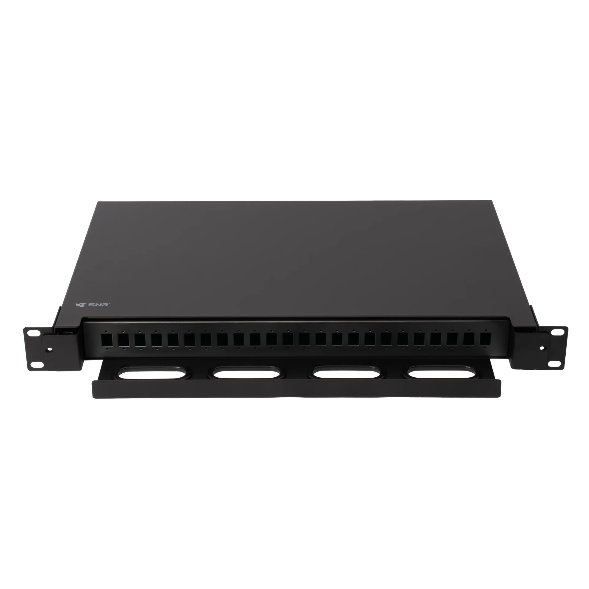 Кросс оптический 19" (ШКОС) на 24 порта SC/LC, выдвижной, 1U, черный