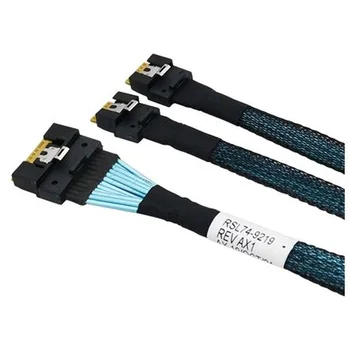Кабель Slimline SAS x8 - 2x Slimline SAS x4 80см, внутренний
