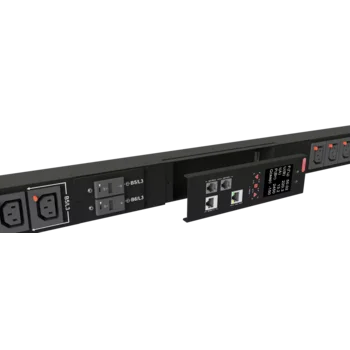 Блок розеток интеллектуальный iPDU-6024: ZeroUnit, 400V, 16А, in IEC60309 P+N+E, out (24) C13 с фиксацией e-lock