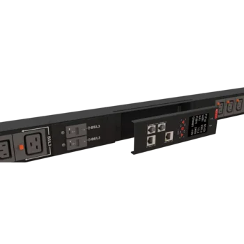 Блок розеток интеллектуальный iPDU-6022: ZeroUnit, 400V, 16А, in IEC60309 P+N+E, out (6) C19; (18) C13 с фиксацией e-lock