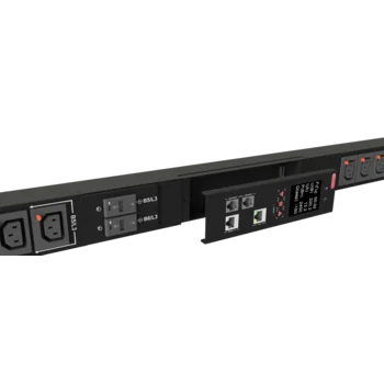 Блок розеток интеллектуальный iPDU-6034: ZeroUnit, 400V, 32А, in IEC60309 P+N+E, out (24) C13 с фиксацией e-lock
