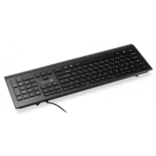 Клавиатура Оклик 155M черный USB slim (подставка для запястий) (1678057)