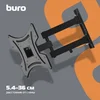 Кронштейн для телевизора Buro FL3S черный 20"-48" макс.15кг настенный поворотно-выдвижной и наклонны
