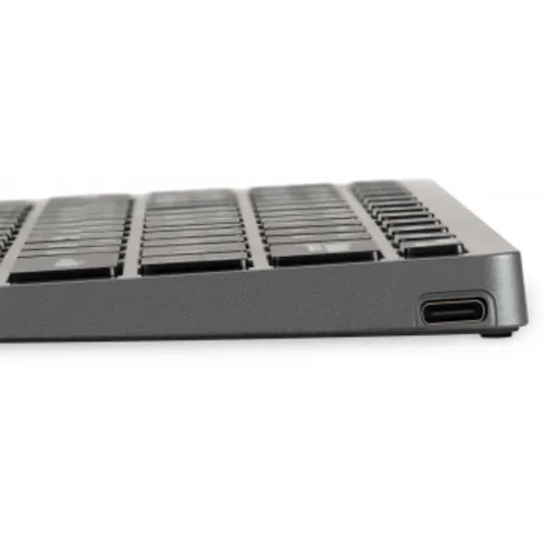 Клавиатура Оклик 835S серый/черный USB беспроводная BT/Radio slim Multimedia (1696467)