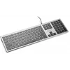 Клавиатура Оклик 890S серый/черный USB slim Multimedia (1784239)
