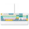 Клавиатура Оклик K951X механическая белый USB Multimedia for gamer LED (подставка для запястий) (190