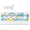 Клавиатура Оклик K951X механическая белый USB Multimedia for gamer LED (подставка для запястий) (190
