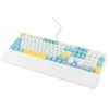 Клавиатура Оклик K951X механическая белый USB Multimedia for gamer LED (подставка для запястий) (190