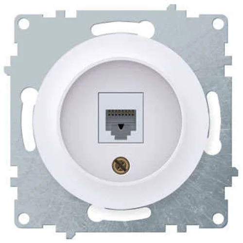 Розетка компьютерная 1-м СП Florence RJ45 кат.5E механизм бел. (1E20701300) OneKeyElectro 2172770