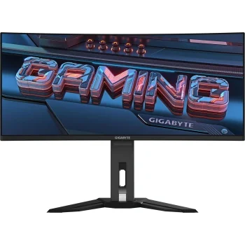 Монитор Gigabyte 34" MO34WQC2 черный OLED LED 21:9 HDMI M/M матовая HAS Piv 250cd 178гр/178гр 3440x1