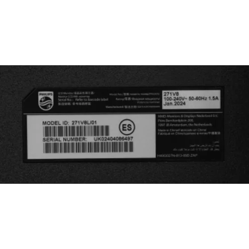 Монитор Philips 27" 271V8L черный VA LED 16:9 HDMI матовая 250cd 178гр/178гр 1920x1080 75Hz VGA FHD