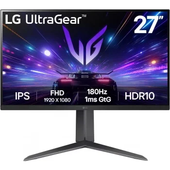 Монитор LG 27" UltraGear 27GS65F-B черный IPS LED 16:9 HDMI матовая HAS 300cd 178гр/178гр 1920x1080