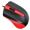 Мышь Оклик 225M черный/красный оптическая (1200dpi) USB для ноутбука (3but)