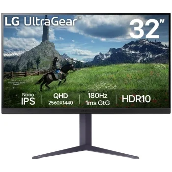 Монитор LG 31.5" UltraGear 32GS85Q-B черный IPS LED 16:9 HDMI матовая HAS 350cd 178гр/178гр 2560x144
