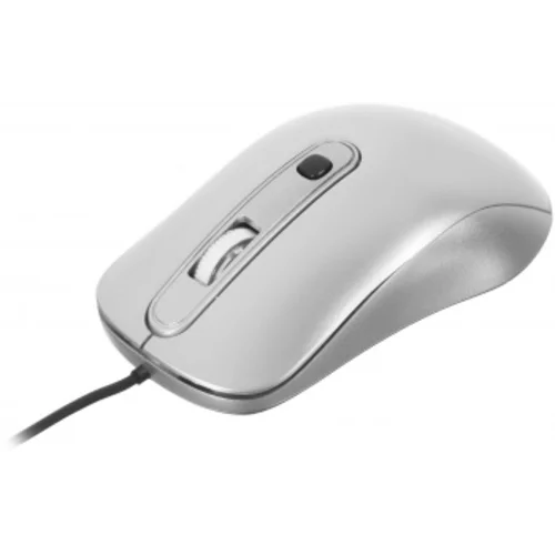 Мышь Оклик 155M серебристый оптическая (1600dpi) USB (4but)