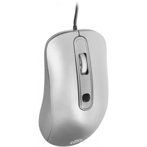 Мышь Оклик 155M серебристый оптическая (1600dpi) USB (4but)